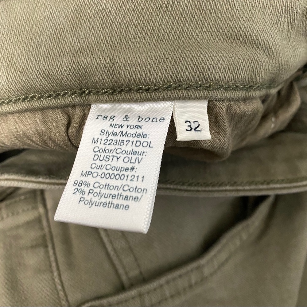 Rag & Bone New York Fit 2 Slim Jeans Dusty Olive - Picture 9 of 12